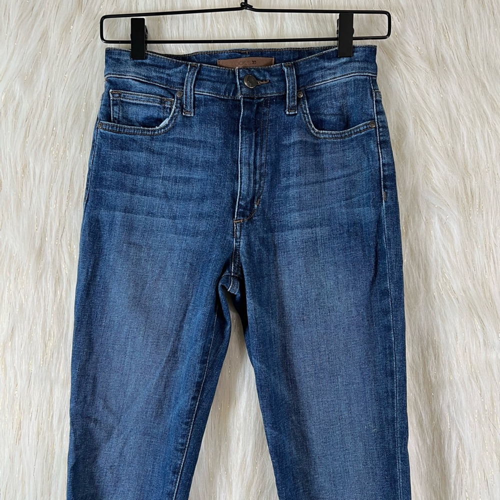 Joes Womens The Charlie Skinny Jeans Blue Stretch Frayed Hem Dark Wash Denim 26 - Picture 2 of 10